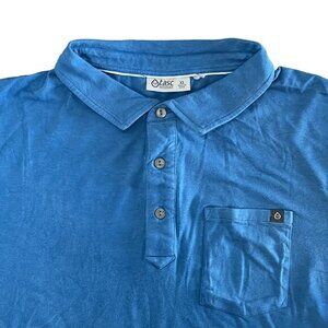 Tasc Performance Blue Polo Shirt‎ XL Organic Cotton & Bamboo Blend